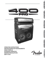 Fender 400-PRO-Combo-Head - Owners Manual